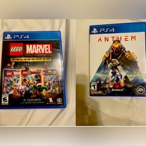 Bundle Of 2 Ps4 Games/ Lego Marvel The Collection And Anthem